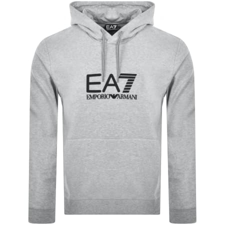 EA7 Emporio Armani Logo Hoodie Black | Mainline Menswear